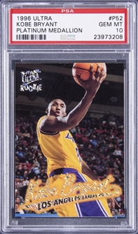 1996-97 Ultra Platinum Medallion #P52 Kobe Bryant Rookie Card - PSA GEM MT 10